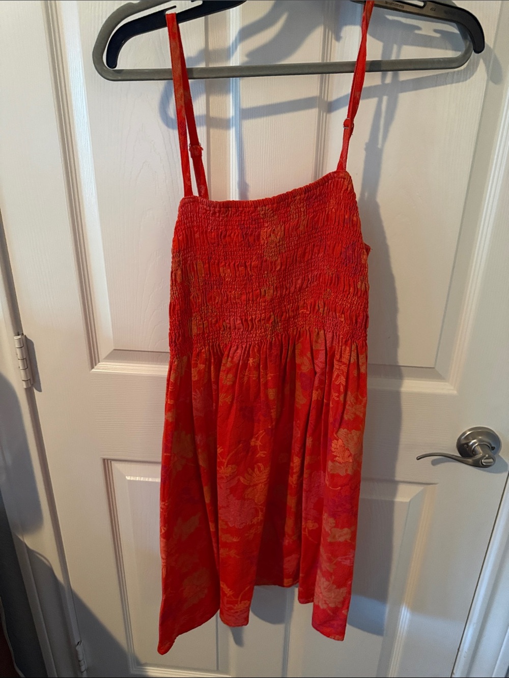 Universal Thread Red Floral Smocked Sundress with Adjustable Straps
